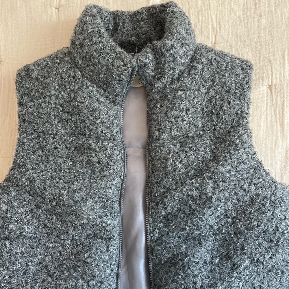 Boucle Gray Padded Vest (Ci Sono)